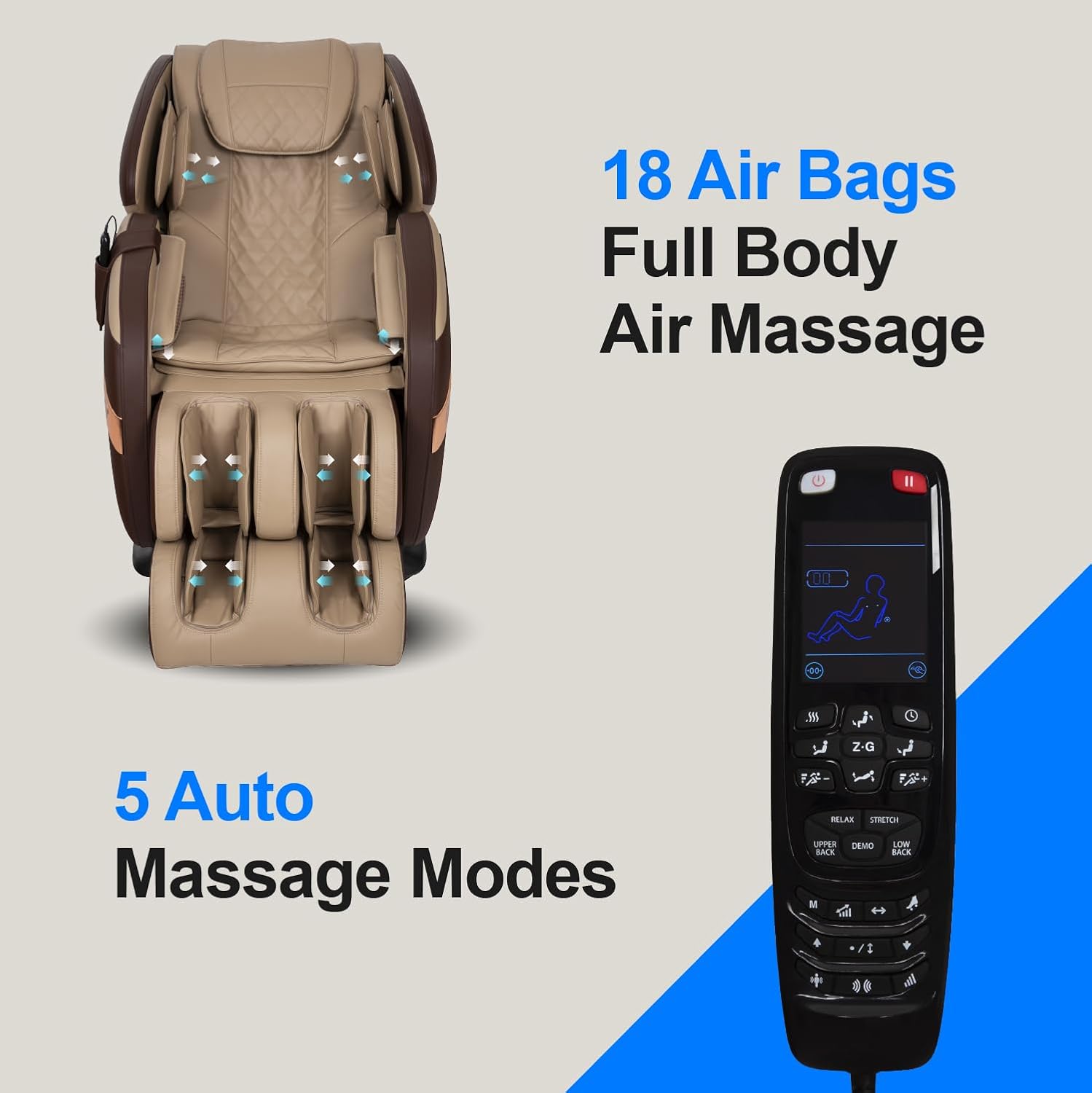Osaki OS-Champ | Black & Gray | 2D SL-Track Full Body Massage Chair | Zero Gravity | Lumbar Heating | Foot & Calf | Auto Mode | Full Air Bag Compression | Bluetooth Speaker | Space Saving
