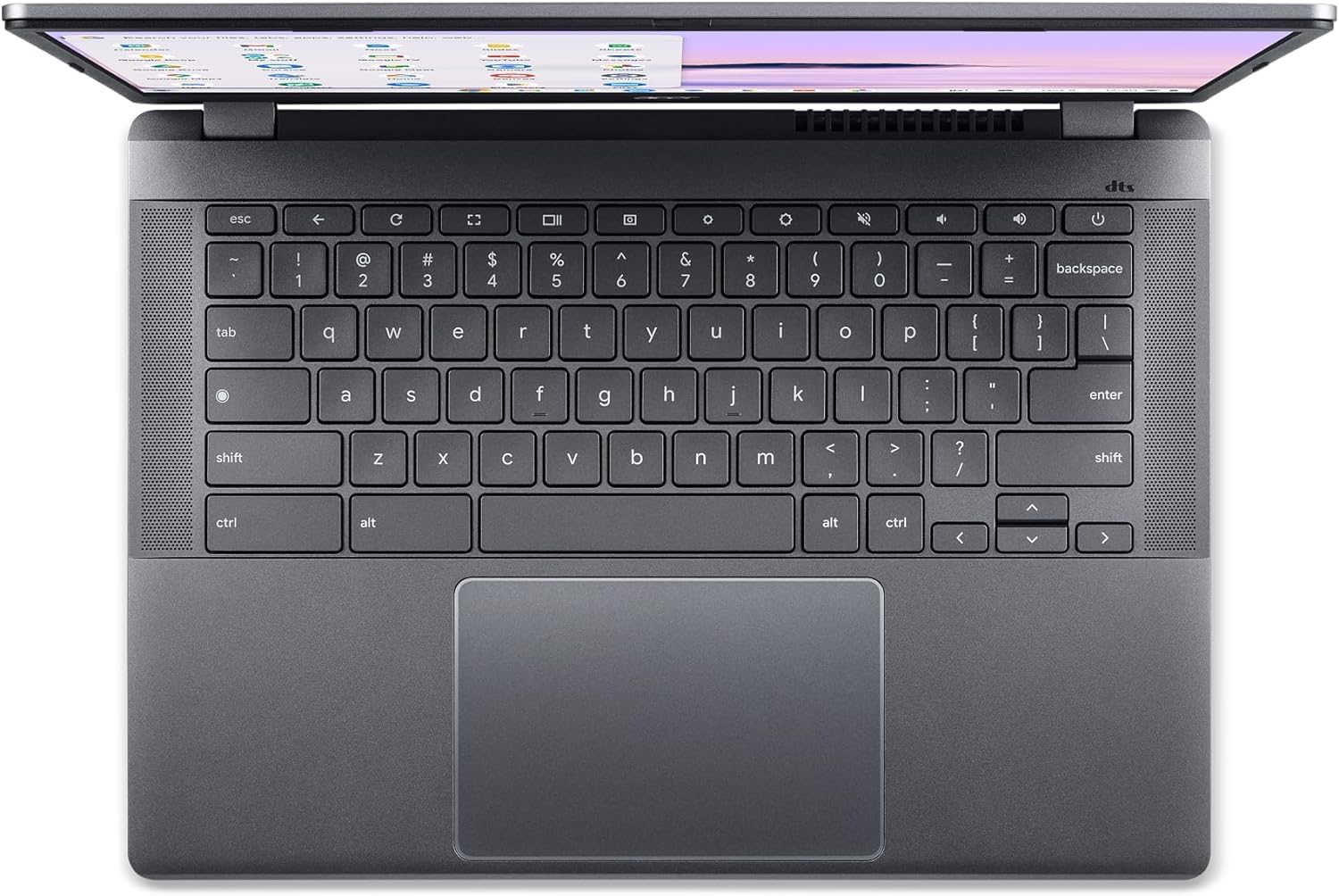 acer Chromebook Plus 514 Laptop | 14" WUXGA 1920 x 1200 IPS Touchscreen Display | AMD Ryzen 3 7320C | 8GB LPDDR5X | 256GB SSD | Wi-Fi 6E | FHD Facial Auto Exposure Camera | Chrome OS | Steel Gray