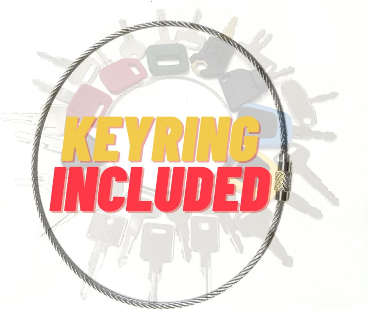 WAH LIN PARTS 22 Premium Heavy Equipment Keys Sets Fits Caterpillar, Komatsu, Kubota, Case, JD, Yanmar, Daewoo, Hyster, Takeuchi, Ford,Toyota and More