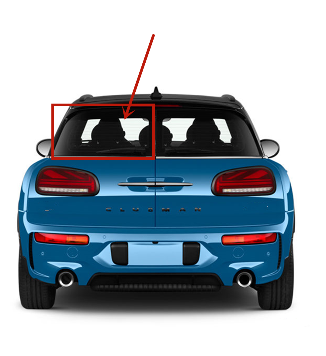 Heated Back Window Back Glass Driver Left Side Compatible with Mini Cooper Clubman Cab 2016-2022 Models