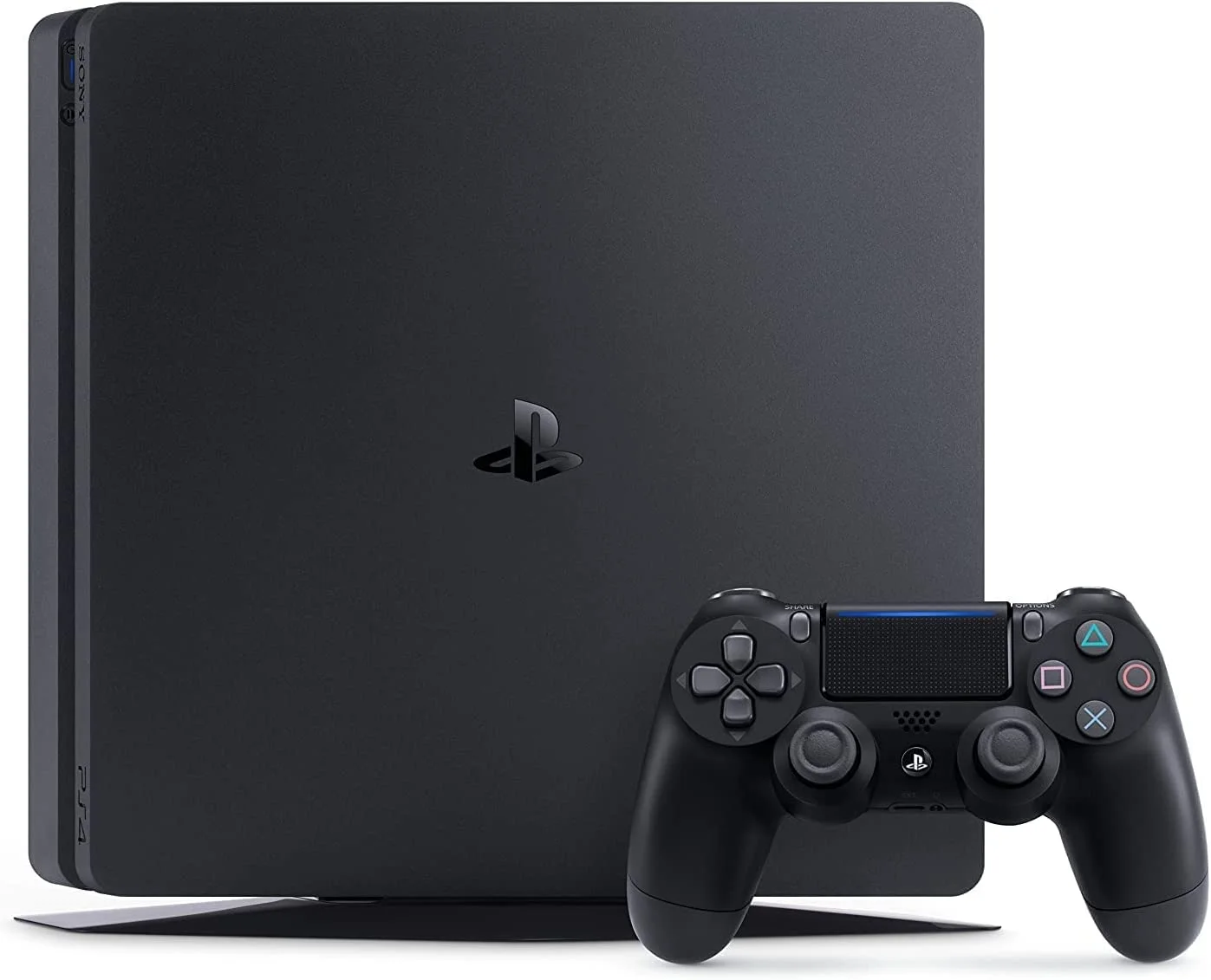Sony PlayStation 4 Slim 1TB Black Gaming Console + G9 Earbuds With Microphone BOLT AXTION Bundle Used
