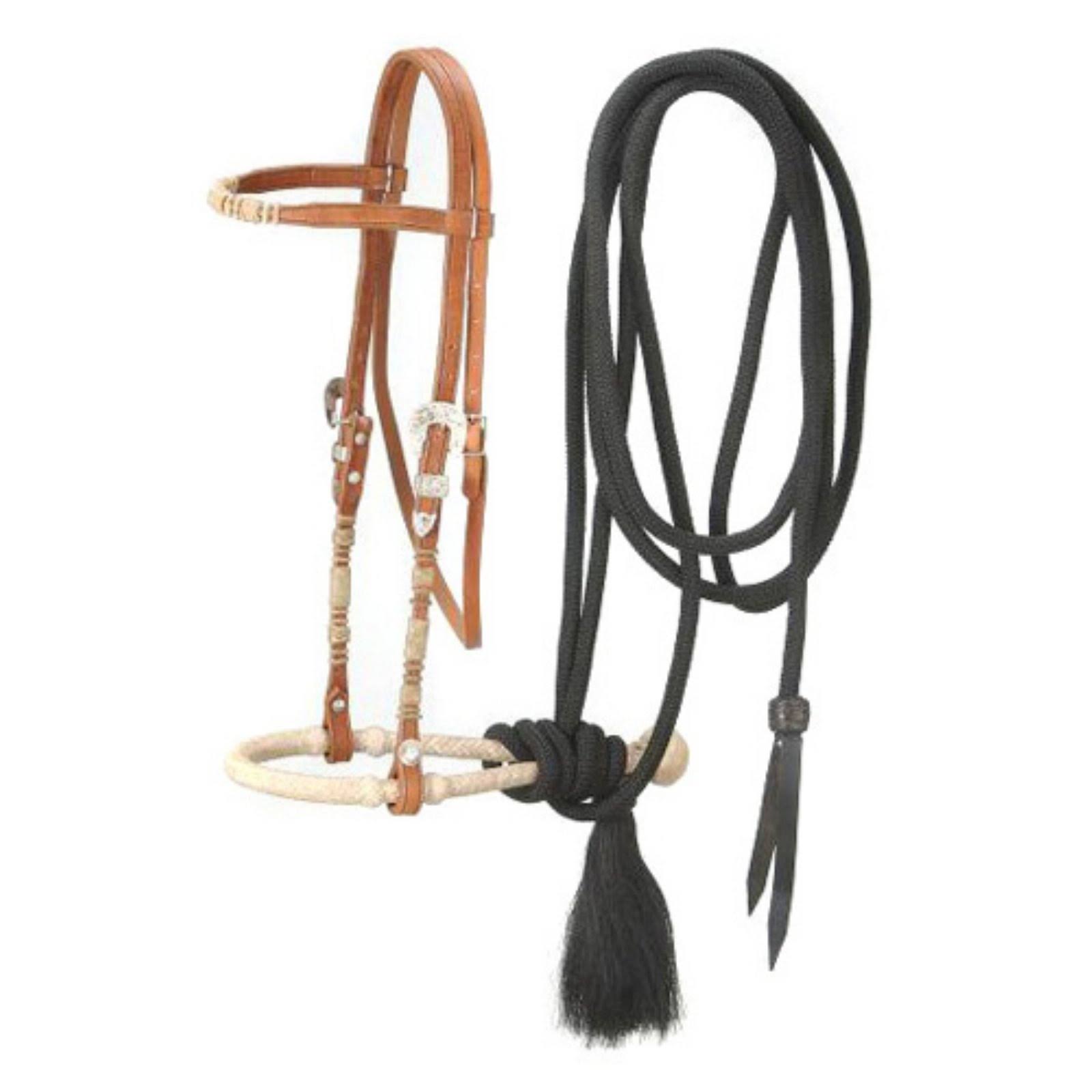 Royal King Browband Headstall Bosal/Mecate Set, Light Oil
