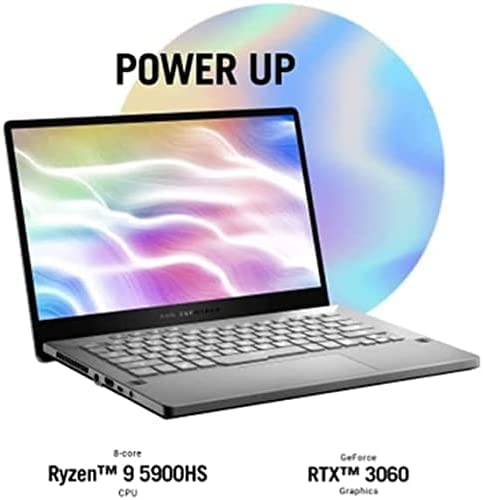 Asus ROG Zephyrus G14 VR Ready Gaming Laptop, 14" 144Hz Full HD IPS Display, 8 Cores AMD Ryzen 9 5900HS,NVIDIA GeForce RTX 3060, Moonlight White-Tikbot Accessories (16GB RAM |1TB PCIe SSD)