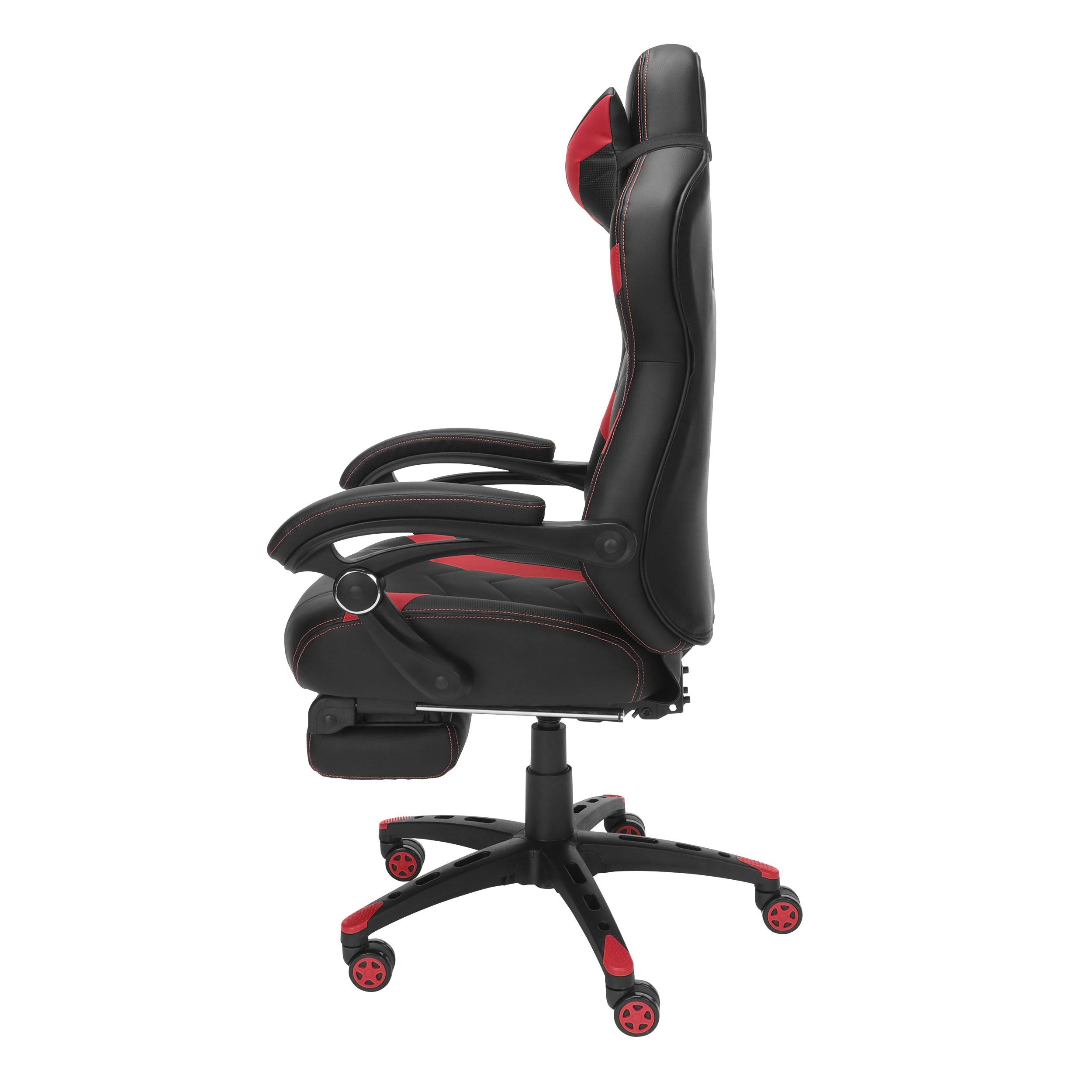 Respawn 110 Pro Racing Style Gaming Chair, Reclining Ergonomic Chair with Built-in Footrest, Red
