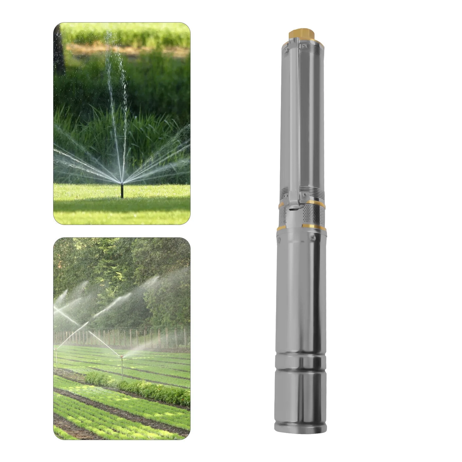 FETCOI 1.5HP Deep Well Pump Submersible Well Pump 24GPM 110V Pump - Stainless Steel