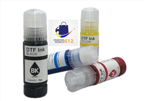 Super-Tank DTF T-Shirt Printer with DTF Ink and Powder Pack for Heat Transfers, Easy Filling, Built-in Scanner and Copier - New, Medium DTF Conversion Printer