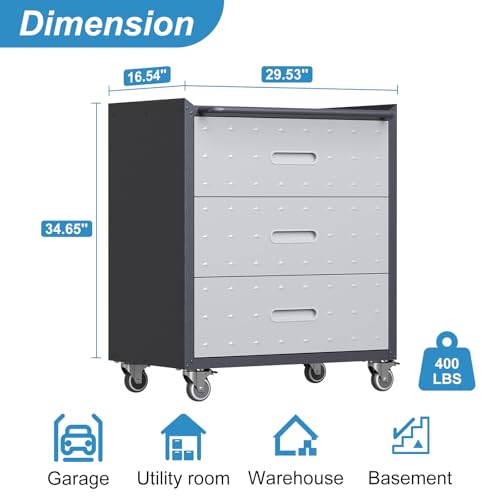 Garage Storage Cabinet Wall Cabinet with 2 Doors,Lockable Tool Cabinets Wall Mounted with Adjustale Shelves,Heavy Duty Steel Hanging Cabinets for Warehouse Kitchen Laundry,Assembly Required