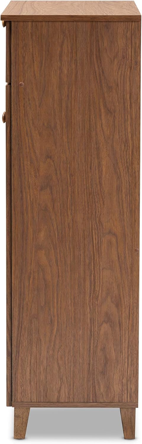 Baxton Studio Shoe Cabinets, One Size, Walnut