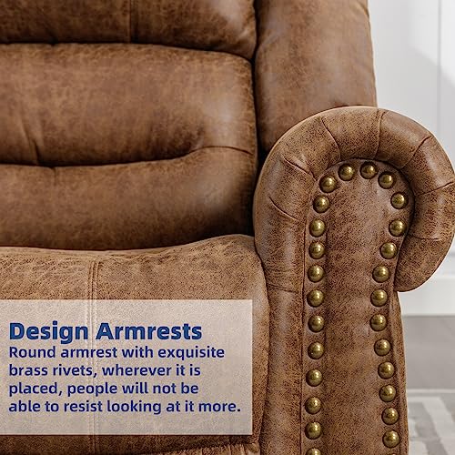 Power Lift Recliner Chair for Elderly with Massage and Heat, Electric Recliner Chair with Rivet Decoration, 2 Remote Controls, Side Pockets & USB Ports for Home, Office (Smoky Gray)