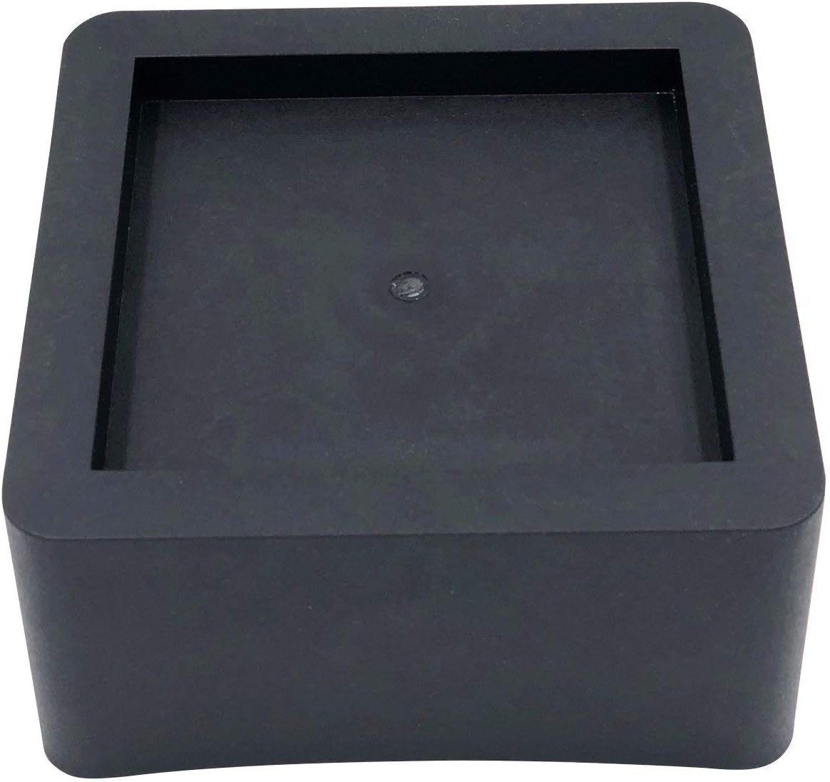 DuraCasa 3 Inch Bed Risers - Fits Huge 5.5 Inch Bed or Furniture Post, Creates an Additional 3 Inches of Height or Storage! Heavy-Duty Table, Chair, Desk or Sofa Riser (4, 3 Inch Black)