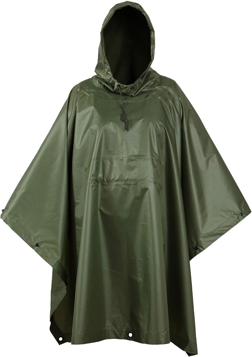 USGI Industries Military Style Poncho Multi Use Rip Stop Camouflage Rain Poncho