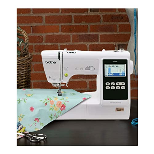 Brother SE600 Sewing and Embroidery Machine, 80 Designs, 103 Built-In Stitches, Computerized, 4" x 4" Hoop Area, 3.2" LCD Touchscreen Display, 7 Included Feet