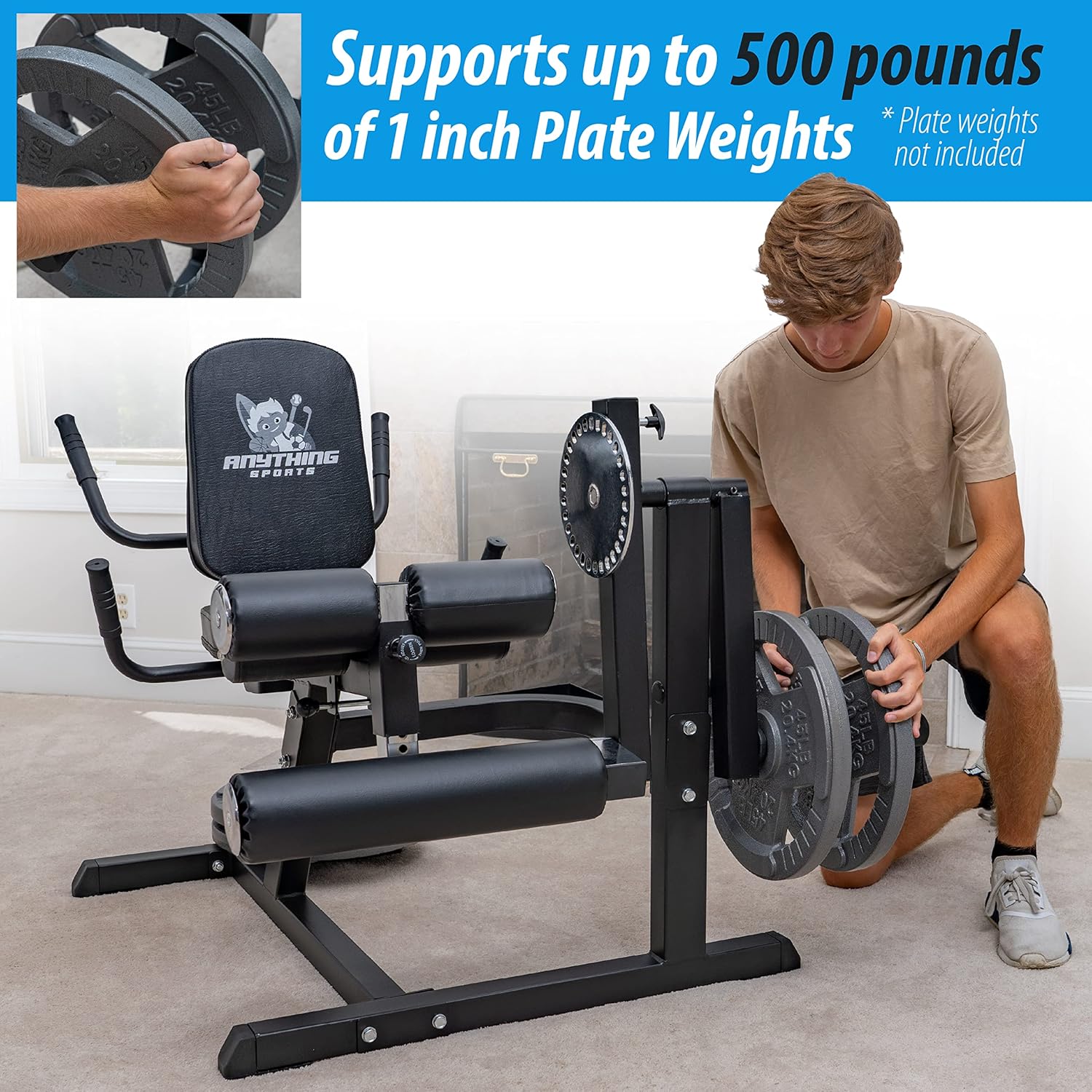 Heavy Duty Adjustable Leg Extension and Curl Machine 2.0