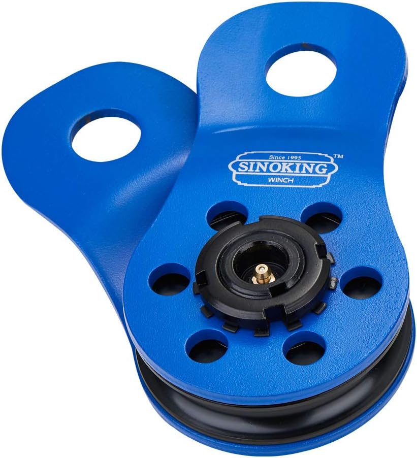 SINOKING Winch Snatch Block 22000lbs/10T Max Load, Heavy Duty Rope Pulley&Recovery Vehicle Easily,Winch Accessories,Universal Snatch Block for winches.Black Textured Coating. Pack of 2