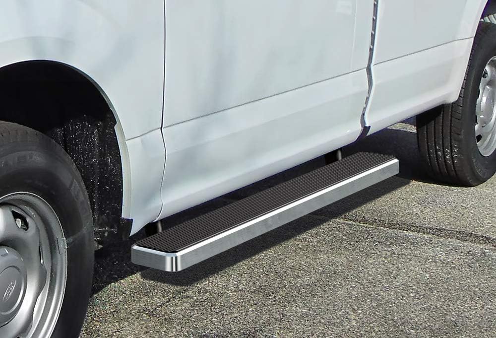 APS iBoard Running Boards (Nerf Bars Side Steps Bars) Compatible with Ford F150 2015-2022 Regular Cab & F-250 F-350 Super Duty 2017-2022 (Black Powder Coated Running Board Style)