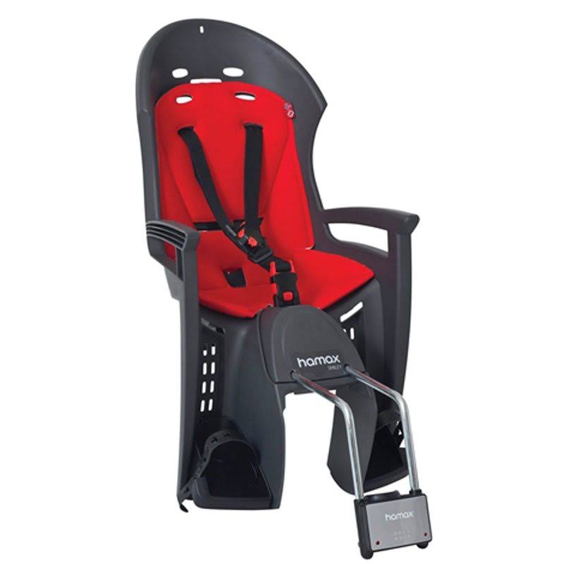 Hamax Smiley Child Bicycle Seat - Grey/Red