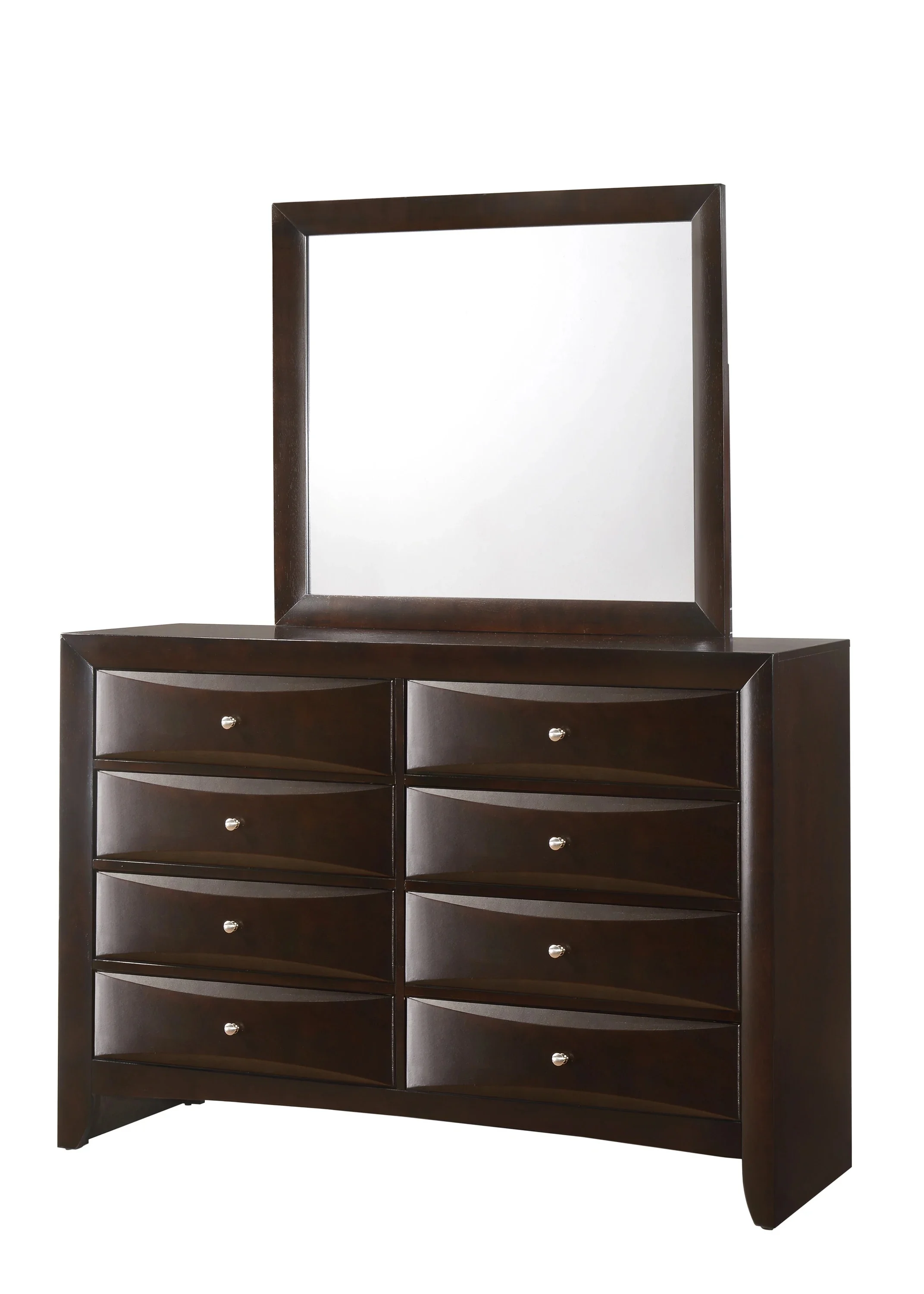 Contemporary King Size 4pc Captains Bed Set Storage Drawers Cherry Finish Wooden Bedroom