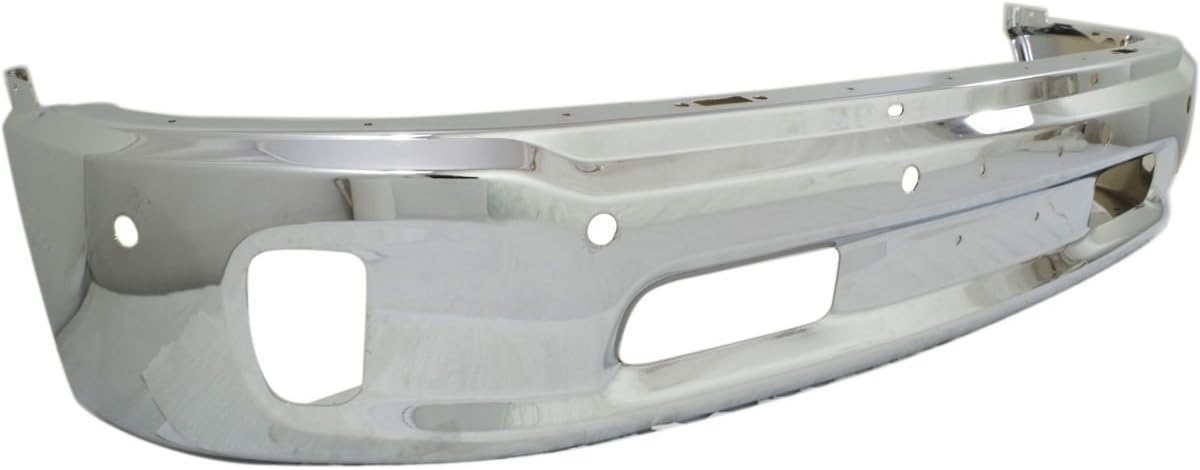 BUMPERS THAT DELIVER - Chrome, Steel Front Bumper Face Bar for 2014-2018 RAM 1500 Pickup w/Park Assist & Fog 14-18, CH1002402