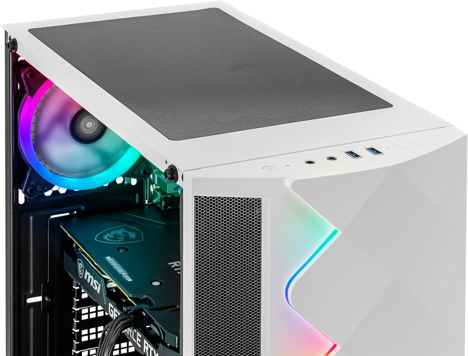 YEYIAN GeForce RTX 4060 Gaming PC, AMD Ryzen 5 7500F (> 5600X), 16GB DDR5 5600, 1TB NVMe SSD, WiFi & VR Ready, Win 11 Home Prebuilt PC for Gamer, 2 Years Warranty Tower Computer with Keyboard & Mouse