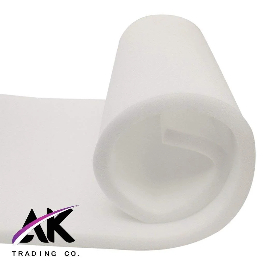 AK TRADING CO. CertiPUR-US Certified Upholstery Foam Cushion (Upholstery Sheet, Foam Padding, Seat Replacement) - 4" H X 24" W X 96" L