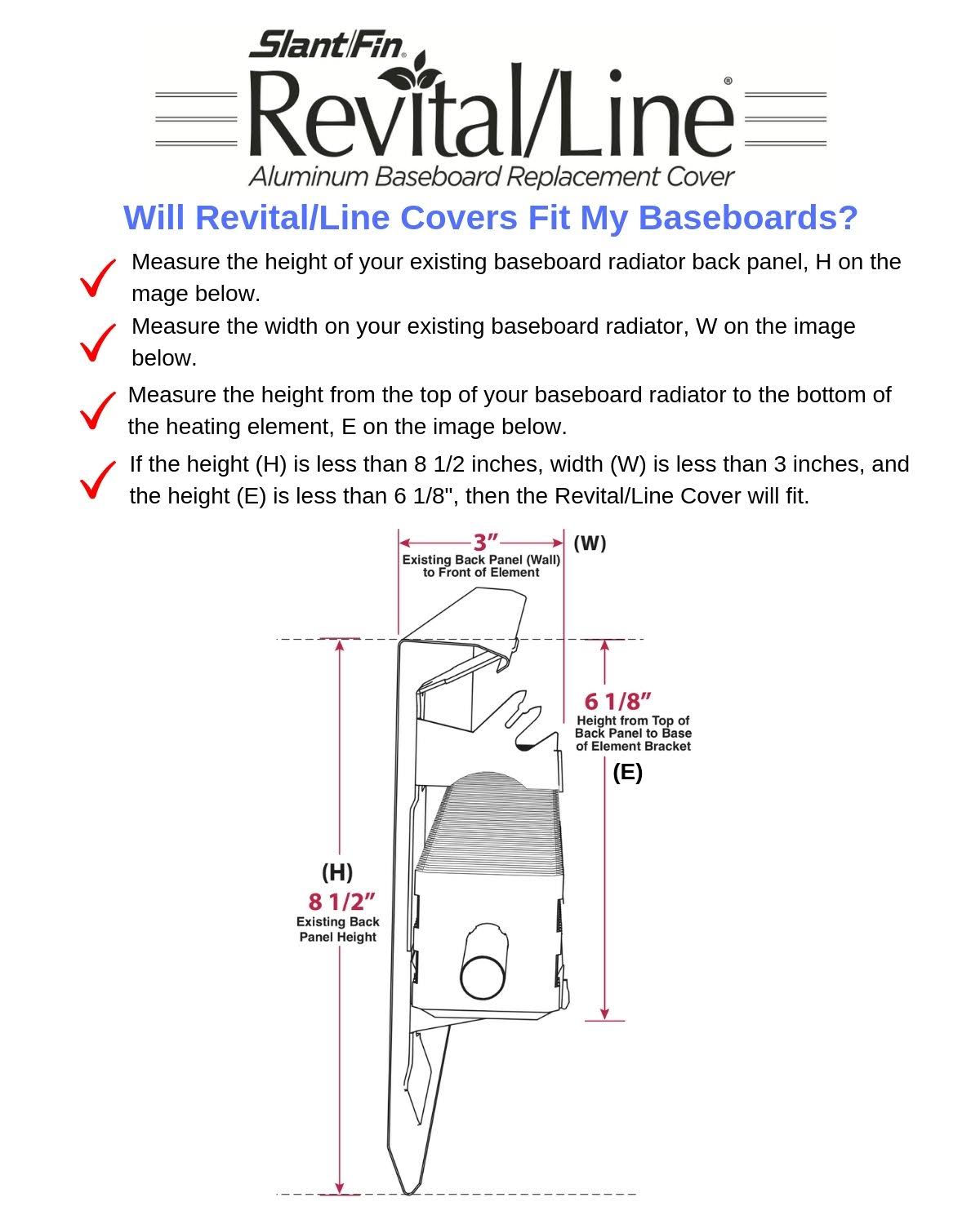 Slant/Fin Revital/Line 5 ft. Hydronic Baseboard Cover in Brite White
