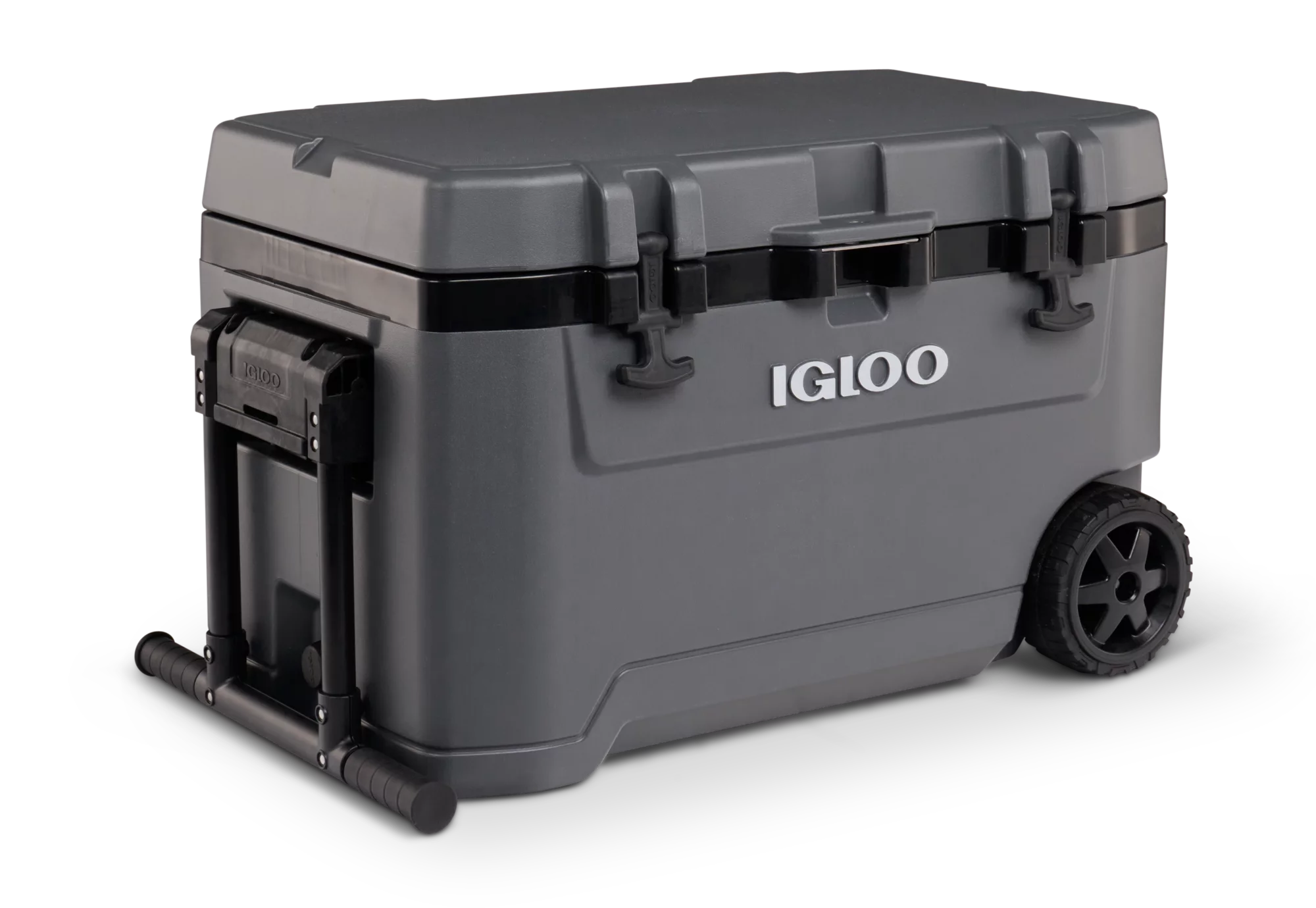 Igloo Overland 72 Quart Ice Chest Cooler with Wheels, Gray (31" x 18" x18)