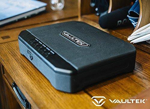 Vaultek Essential Series Quick Access Portable Safe Auto Open Lid Rechargeable Lithium-Ion Battery (SE20 (Slider Safe))