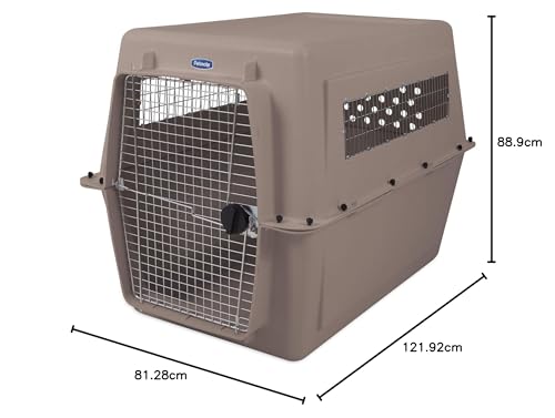 Petmate Ultra Vari Dog Kennel for Extra Large Dogs (Durable, Heavy Duty Dog Travel Crate, Made with Recycled Materials, 48 in. Long) 90 to 125 lbs, Made in USA