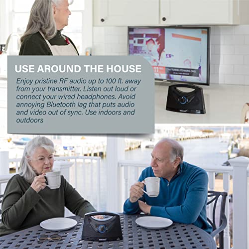 Portable Wireless Speakers for Smart TV - Ideal for TV Watching Without The Blaring Volume - Designed for Hard of Hearing, Elderly, and Seniors - 100ft Range