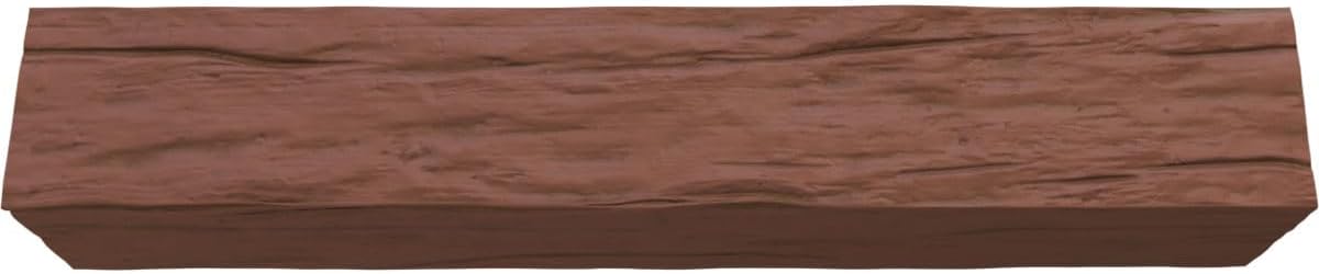 Ekena Millwork BMRW3C0080X080X096RD 3-Sided (U Riverwood Endurathane Ceiling Faux Wood Beams, 8-in. W x 8-in. H x 8-ft. L, Redwood