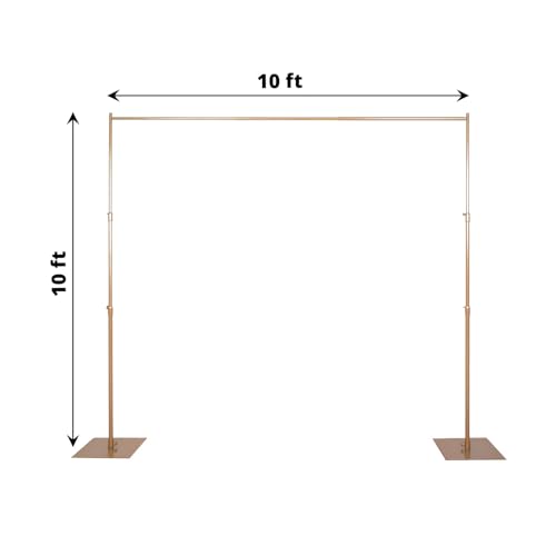 Efavormart 10ft x 10ft Heavy Duty Pipe and Drape Kit Backdrop Support with Metal Steel Base for Wedding, Party, Event, Photography, and Exhibition Decoration