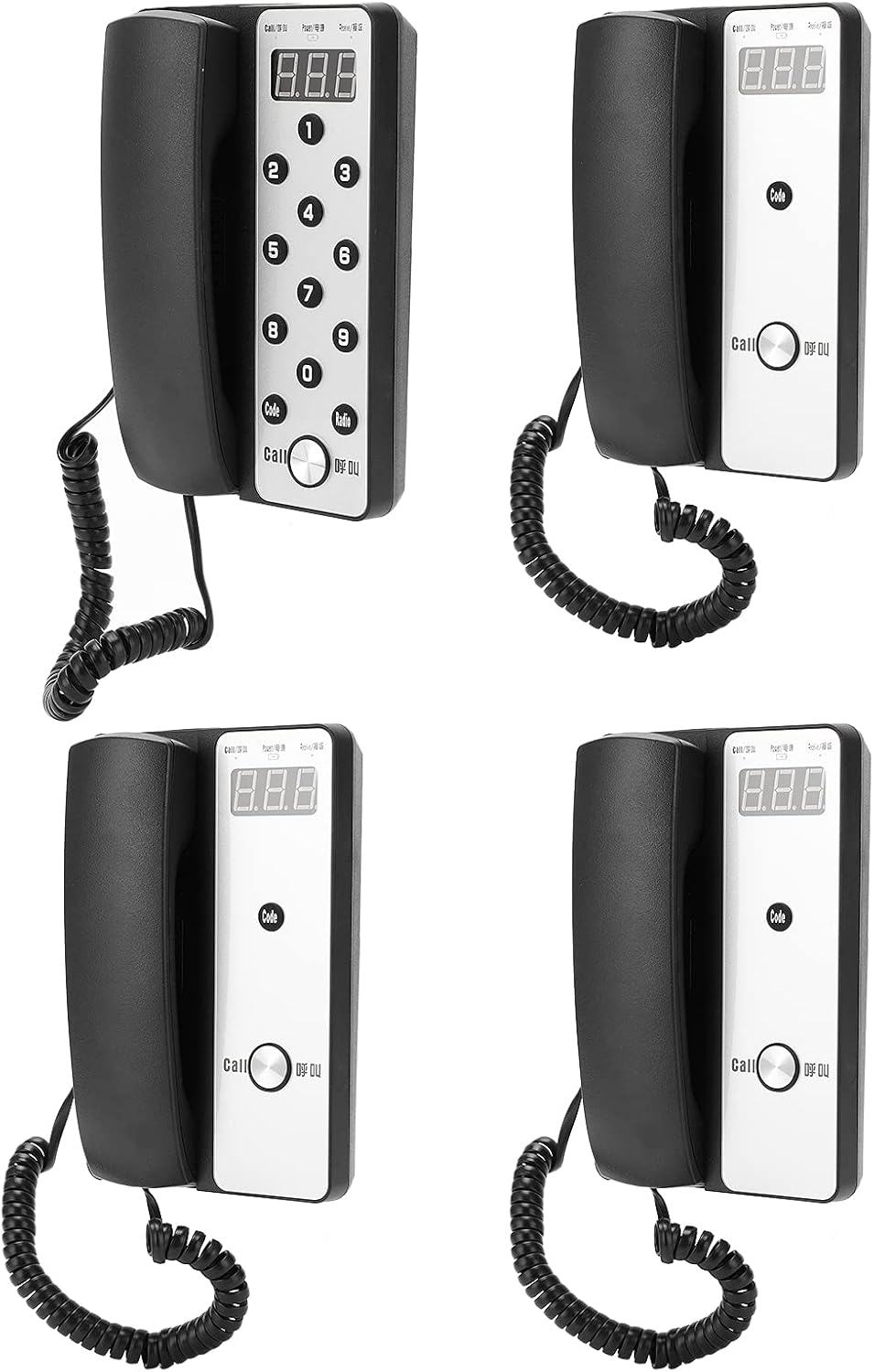 Wireless Intercom System Real Time Long Range House Intercom System Two-Way Communication Device for Home Office Hotel Department Hands Free 1 Host 3 Extension Intercom Kit (US)