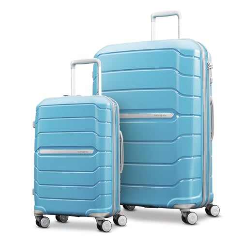 Samsonite Freeform 21-Inch Hardside Carry-On Luggage - Hardshell Carry-On Suitcase - TSA, Airline-Approved - Expandable Hard Shell, Smooth Rolling Spinner Wheels for Lightweight Travel - Navy
