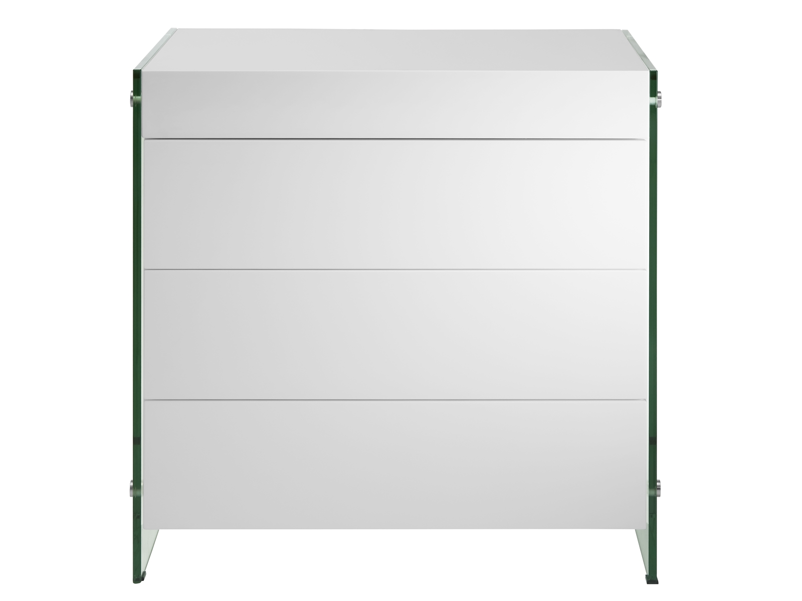 Casabianca Furniture Modern Il Vetro Engineered Wood Dresser in White