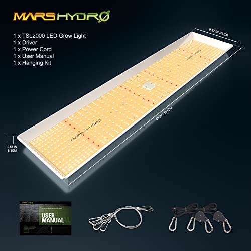 MARS HYDRO 2024 New TS 3000 450W LED Grow Light for Indoor Plants Full Spectrum Commercial Grow Daisy Chain Plant Growing Lamp for 4x4 5x5ft Greenhouse & Tent