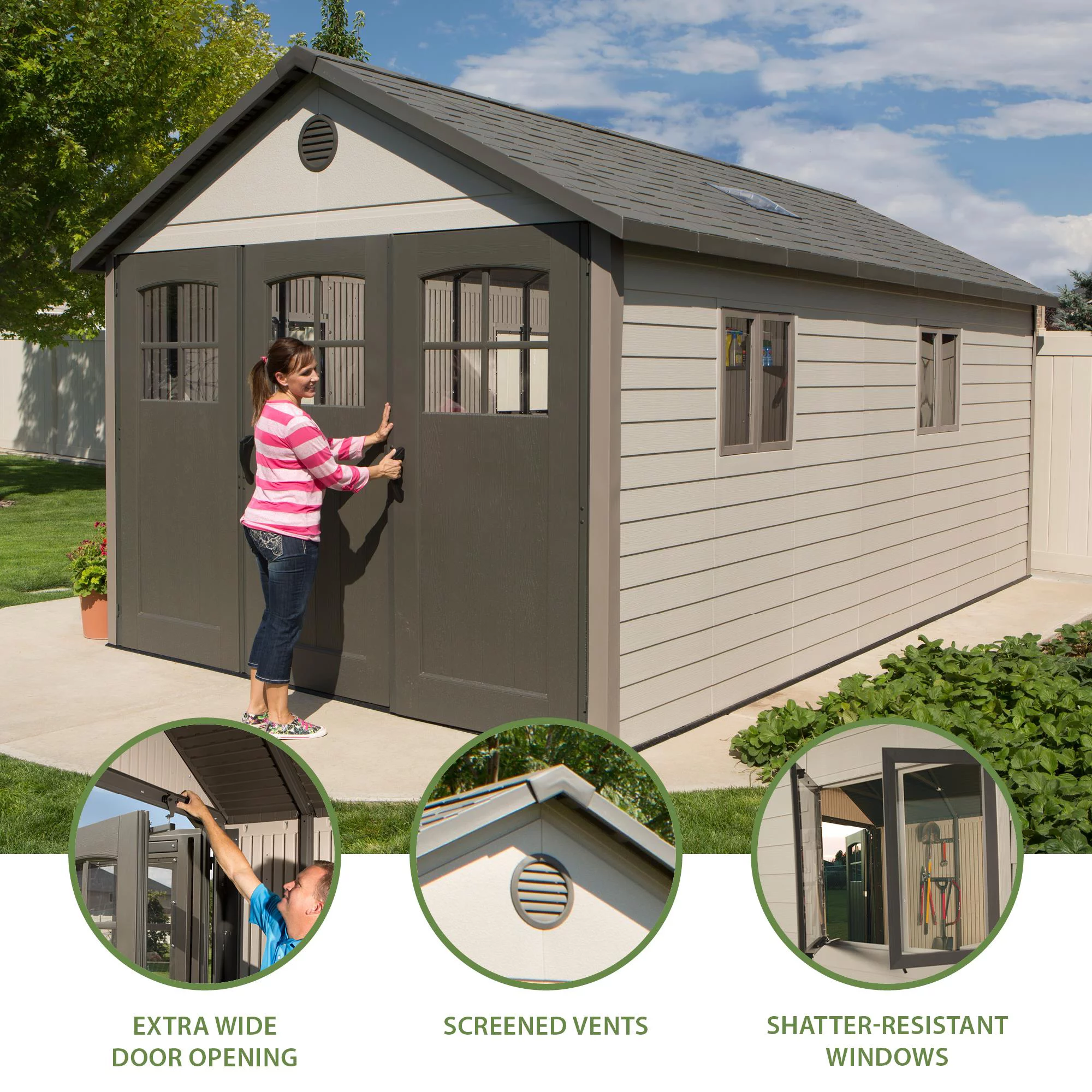 Lifetime 11 ft. x 18.5 ft. Outdoor Storage Shed - 60236