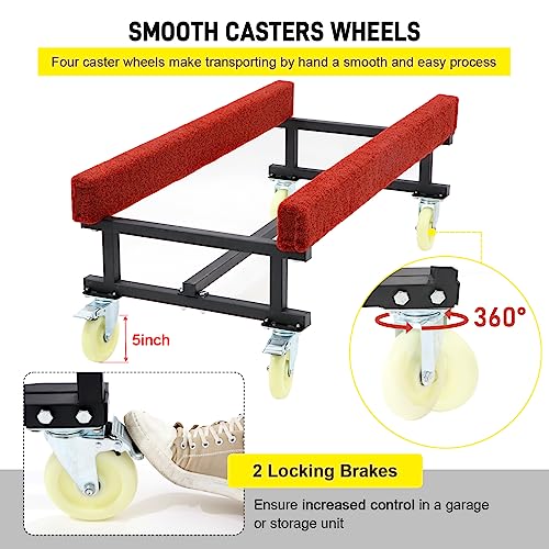Watercraft PWC Dolly,Jet ski Dolly tolerable 1300 LBS Capacity Boat Storage Trailer Adjustable Width with Four Casters & Two Brakes,Heavy Duty Boat standsfor Dinghy, Sailboat