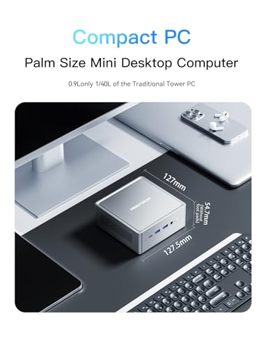 MINISFORUM Venus Series NAB9 Mini PC, 12th Gen Core i9-12900HK(14C/20T) Small Computer 32GB RAM 512GB SSD, 2X HDMI+2X USB-C 4K@60Hz Output, 2X 2.5G RJ45 Port, 4X USB3.2 Desktop Mini Computer