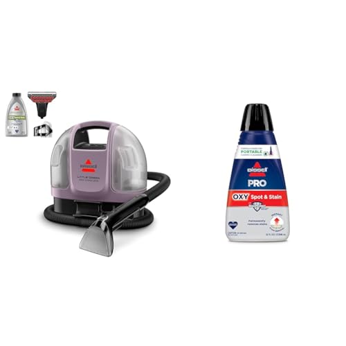 BISSELL Little Green Mini Cordless Portable Carpet and Upholstery Deep Cleaner, Car/Auto Detailer, with HydroRinse Self-Cleaning Tool and 4" Tough Stain Tool, 4015