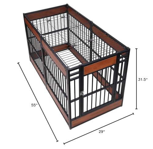 Dog Playpen, 31.5" Height Dog Pen Indoor, Heavy Duty, Safe and Sturdy, Furniture Style Puppy Pen