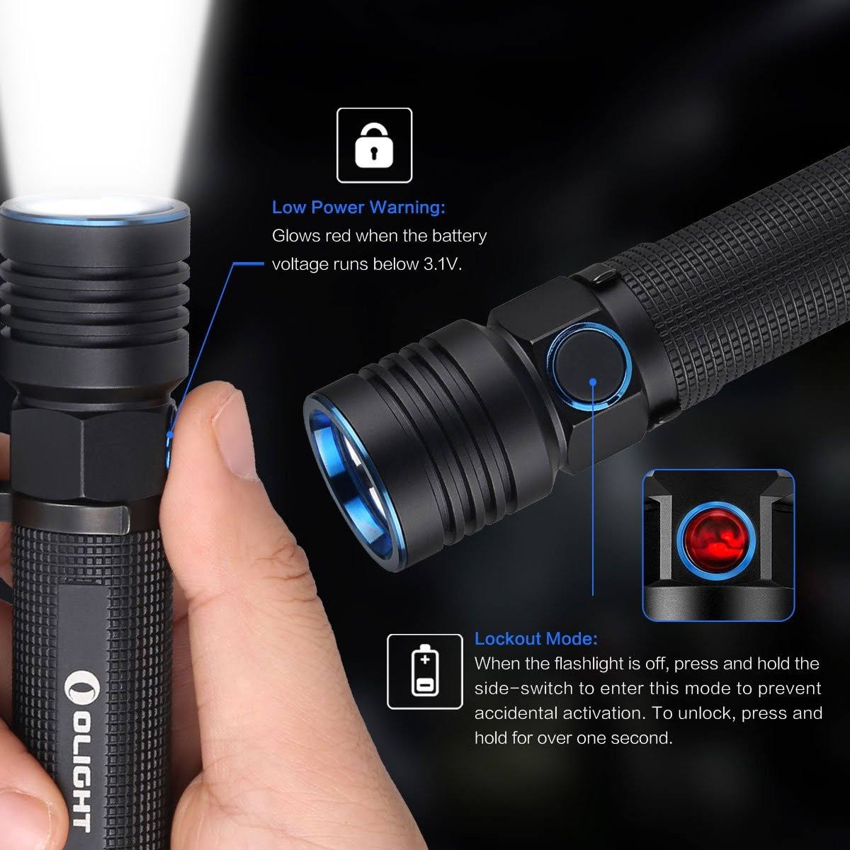 Olight S30R Baton III Rechargeable LED Flashlight