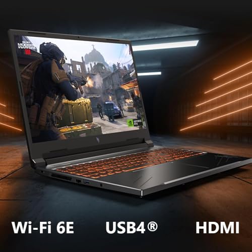 acer Nitro V 16 Gaming Laptop, AMD Ryzen 7 8845HS Octa-Core, NVIDIA GeForce RTX 4060 Laptop, 64GB DDR5 RAM, 4TB SSD, 16" WUXGA 165Hz, Wi-Fi 6E, Backlit KB, with Lifetime Office Pro & Windows 11 Pro