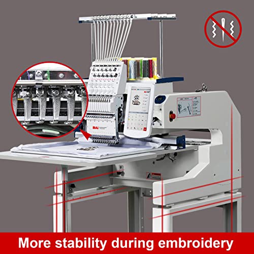 BAi VisionV22 Hat Embroidery Machine, Multi Needles Computerized Commercial Embroidery Machines,15.7"x19.7" Embroidery Area,15 Needles Tubular Structure Stable Cap Embroidery Machine