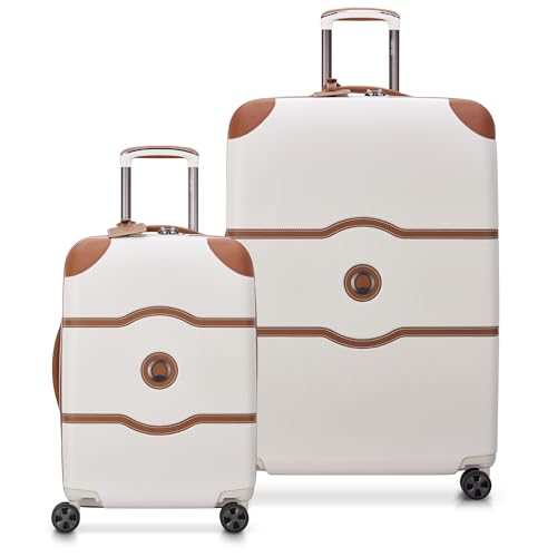 DELSEY PARIS Chatelet Air 2.0 Hardside Luggage with Spinner Wheels, Angora, Checked-Large 28 Inch