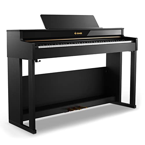 Donner DEP-20 Beginner Digital Piano 88 Key Full Size Weighted Keyboard, Portable Electric Piano with Furniture Stand, 3-Pedal Unit