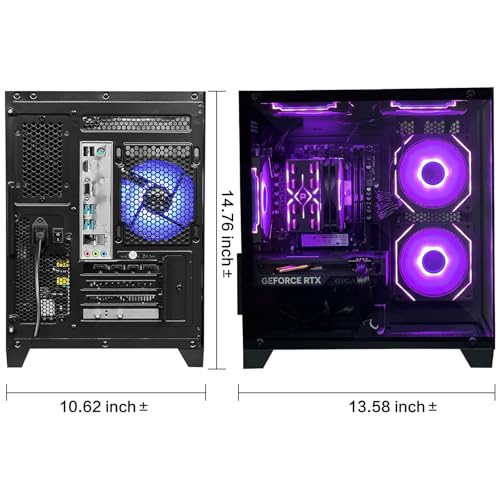 Gaming PC Desktop Computer,Intel Core i5 13400F,RTX 5060 8G,32GB DDR4 RAM 1TB SSD,ARGB Fan,Prebuilt Computer Tower for Gaming and Office