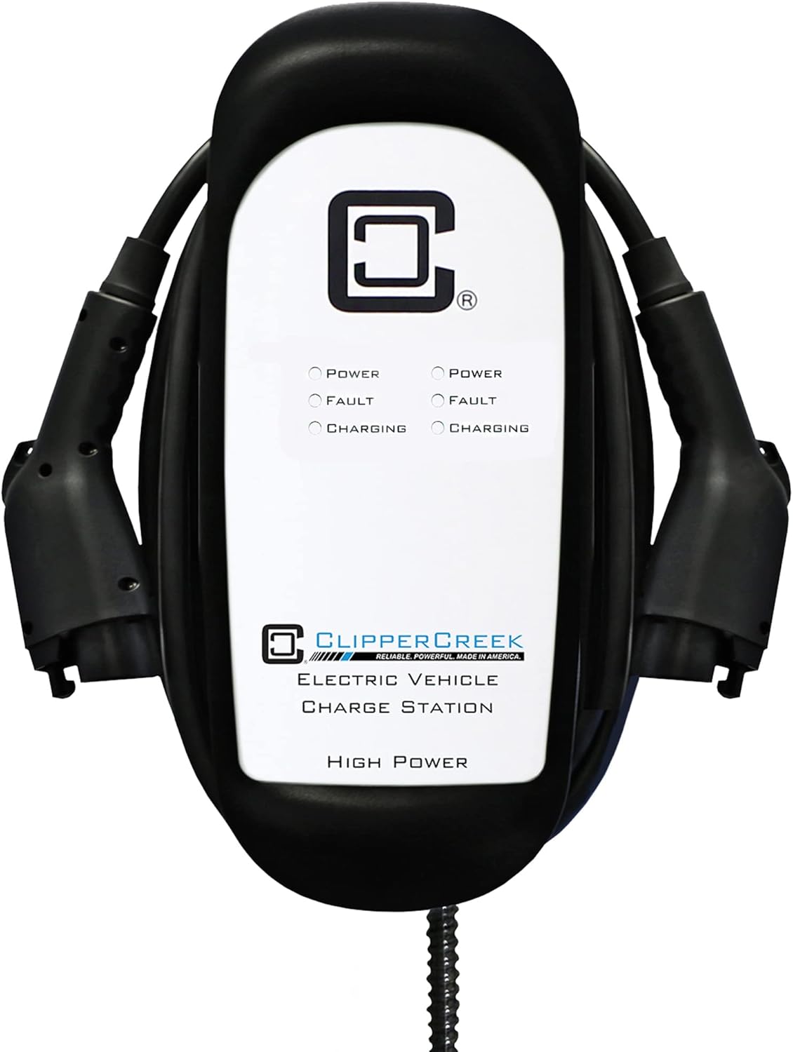 ClipperCreek 40 Amps, Level 2, 240 Volts, HCS-D50P Dual EV Charger NEMA 14-50 Plug, Up to 38 Miles per Hour of Charge, 25 Foot Cables, Indoor/Outdoor use, Compatible with All EVs, Made in USA