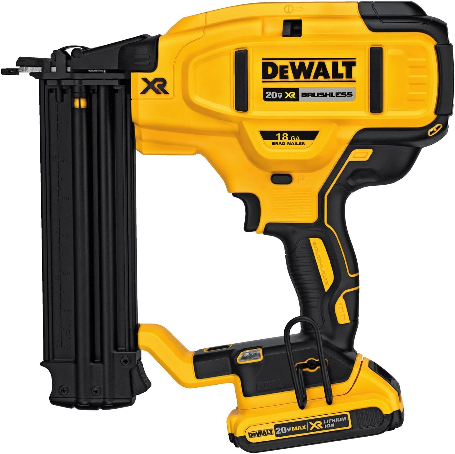 DEWALT 20V MAX* Cordless Brad Nailer Kit, 18GA (DCN680D1)