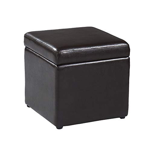 SEI Furniture Nylo Nesting Coffee Table and Storage Ottomans Set, Dark Chocolate