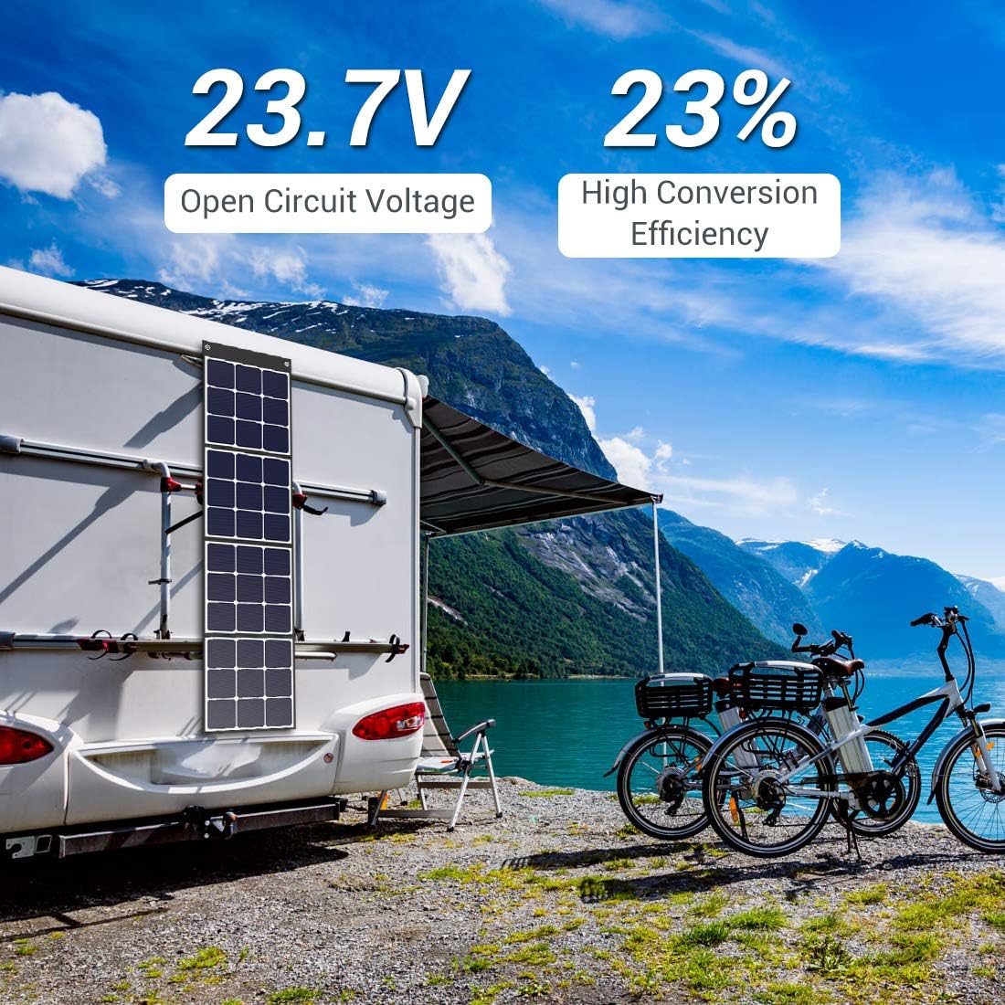 BLUETTI SP350 350W Solar Panel for AC200MAX/AC200P/AC300/EB240/EB150 Portable Power Stations with Adjustable Kickstand, Foldable Solar Power Backup for Outdoor Camping,Off Grid System